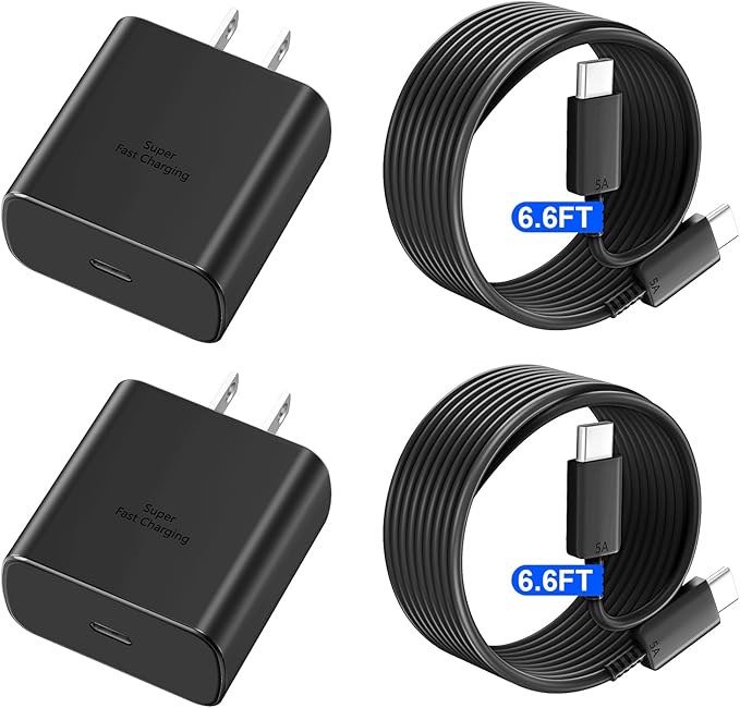 Phone 17 16 Pro Max Charger Fast Charging, 45W USB C Phone 17 16 Super Fast Charger Block with 6.6ft Long Type C Charging Cable Cord for i.Phone 17 Pro Max/17 Pro/17 Air/17/16/16Pro/16 ProMax /-Black