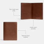 Passport Case in Natural Full-Grain Leather