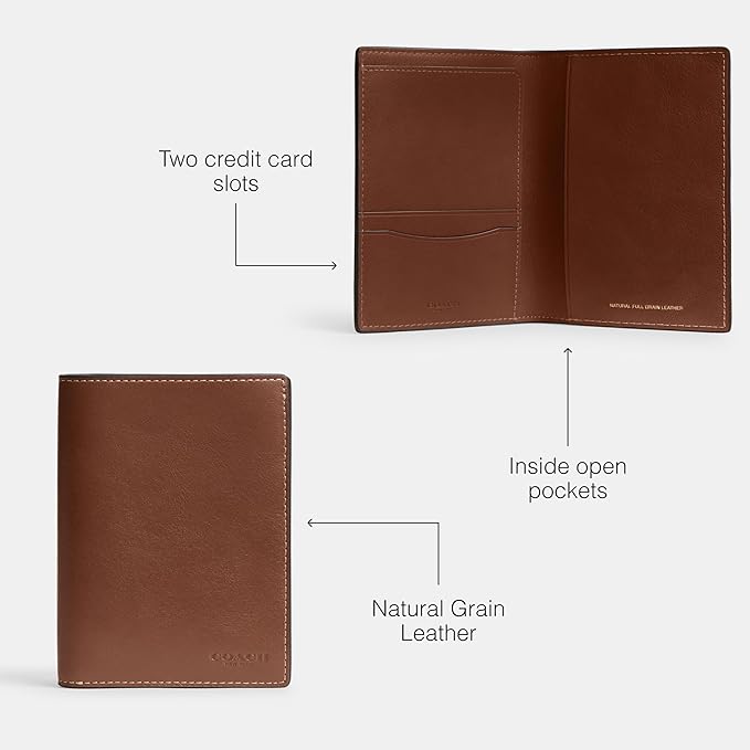 Passport Case in Natural Full-Grain Leather