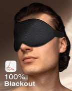 MABAO 2 Packs Sleep Mask for Side Sleeper, Eye Mask for Sleeping Women Men, 3D Contoured Cup No Eye Pressure 100% Light Blocking Sleeping Mask with Adjustable Strap Night Blindfold Flight, Nap, Black