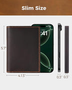 Passport Holder for Travel, Genuine Leather Passport Holder with Airtag, Rfid Passport Cover Wallet Case for Men Women, Travel Essentials Gift, Coffee Brown