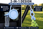 2-in-1 Travel Dog & Cat Bowl – Collapsible BPA-Free Silicone & 18/8 Stainless Steel, Portable & Non-Slip with Handle, Easy to Clean, Food & Water Bowl for On-the-Go Pets, Bottle/PoopBag Holder
