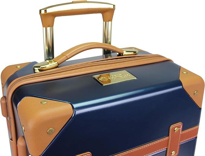 World Traveler VentureX Airline Approved 2-Piece Carry-On Luggage Set – Lightweight Hardside Polycarbonate Suitcase with Spinner Wheels - Gatsby Navy