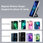 AOGUERBE for Magsafe Power Bank, 10000mAh Foldable Wireless Portable Charger with LED Display, 3 in 1 Magnetic Battery Pack with 22.5W Fast Charging for iPhone 17/16/15/14/13/12 Pro/Pro Max/Plus/Mini