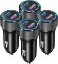 USB C Car Charger 4-Pack, OKRAY 36W Dual USB PD3.0&QC3.0 Fast Charging Phone Car Chargers 12v Cigarette Lighter Adapter Compatible for iPhone 17 16 15 14 13 12 Pro, Samsung Galaxy S25 S24 A35, Pixel 9