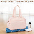 SYTRAH Gym Bag for Women, Lightweight Workout Duffle Bag with Shoe & Wet Separation for Gym, Yoga, Travel & Overnight, Stylish Sports Bag with Adjustable Shoulder Strap Pink