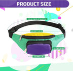 Abbylike 4th of July Fanny Packs Adjustable Waist Bags Party Outfit Accessories for Women Men Travelling Outdoors Cycling(Mardi Style,6 Pcs)