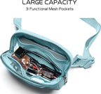 Belt Bag Fanny Pack Crossbody Bags for Women Fashion Waist Packs with Adjustable Strap Gifts for Women Men Teen Girls (Icing Blue)