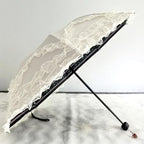 URAWESO Vintage Lace Parasol Gothic Lolita Umbrella UV Sun Protection Witch Cosplay Photoshoot Props Party Decoration