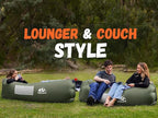 WEKAPO Inflatable Couch Air Lounger Chair - Camping & Beach Accessories, Portable Blow up Sofa for Hiking, Lawn, Indoor/Outdoor Movies & Music Festivals. Lightweight and Easy to Set Up Air Hammock