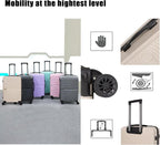 Luggage Set 3 Pieces -Suitcase Set - Luggage with Wheels - Check-in Luggage - PC + ABS Durable Suitcase Rotating Silent Wheels 3-Piece 20/24/28 yellow (beige)
