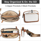 Mini Belt Bag for Women, RFID Small Fanny Pack, Womens Fashion Waist Packs with Extender Strap, Crossbody Bum Bags