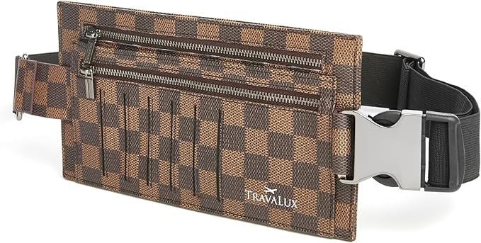 Luxury Travel Wallet – Hidden Money Belt, RFID-Blocking, Anti-Theft Passport Holder for Men & Women (Brown)