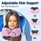 Cirorld Neck Pillow for Traveling, Travel Pillows for Airplanes,100% Pure Memory Foam Travel Neck Pillow, Adjustable Flight Pillow, Portable Plane Accessories with Eye Mask, Earplugs, Carry Bag