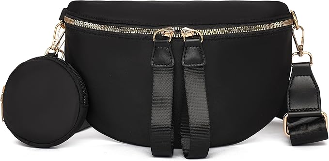 Eslcorri Small Crossbody Sling Bag for Women Trendy - Fanny Packs Leather Chest Belt Bum Bag Anti Theft Purse for Travel