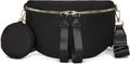 Eslcorri Small Crossbody Sling Bag for Women Trendy - Fanny Packs Leather Chest Belt Bum Bag Anti Theft Purse for Travel