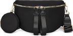 Eslcorri Small Crossbody Sling Bag for Women Trendy - Fanny Packs Leather Chest Belt Bum Bag Anti Theft Purse for Travel