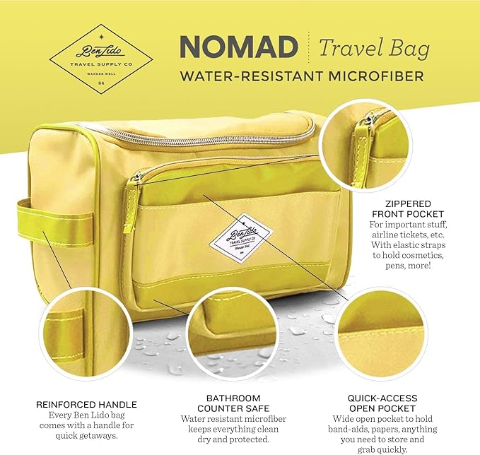 Convenience Kits International Women’s Super Premium 30 PC Travel Kit Featuring: Ensemble of Travel-Size Hair Care and Body Products in Large Toiletry Bag (802) (Yellow)