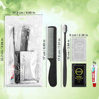 Toiletry Kits Disposable Travel Size Personal Hygiene Kits for Homeless Care Package Supplies in Bulk Toiletries Set Essential Women Men Hotel Guest Charity,Camping,Travel, Apartment 5 in 1(60 Pack)