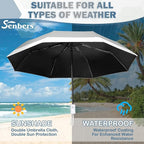 Windproof Travel Umbrella, Collapsible Umbrella Automatic Open Close Auto Small Compact Portable for Rain Sun Adult Women