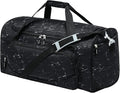Uarition Men's Large Duffle Bag, 55L Heavy Duty Gym Bag for Sports, Workout, and Travel - Durable Duffel Gear Bag in Marble Black