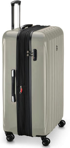DELSEY PARIS Helium Aero Hardside Expandable Luggage with Spinner Wheels, Latte, Checked-Large 28 Inch