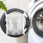 2 Pack Sneaker Dryer Bag 15.7x15.7 Inch Dry Net Bag for Dryer with Zipper and Strap for Shoes, White Large HoneyComber Mesh Bags for Washing Machine