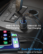 USB C Car Charger 4-Pack, OKRAY 36W Dual USB PD3.0&QC3.0 Fast Charging Phone Car Chargers 12v Cigarette Lighter Adapter Compatible for iPhone 17 16 15 14 13 12 Pro, Samsung Galaxy S25 S24 A35, Pixel 9