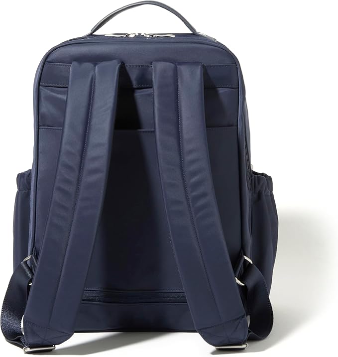 Baggallini Tribeca Expandable Laptop Backpack - 15"x11" Lightweight RFID Computer Bag for Work & Travel with Luggage Sleeve
