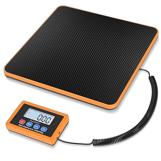 Fuzion Shipping Scale, 440LB/200KG x 10g Digital Postal Scale, Hold/Tare Function, Postage Scale for Packages Small Business/Luggage/Mailing, Battery & AC Adapter Included
