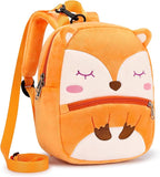 mibasies Toddler Backpacks for Girls 2-4: Plush Backpack -3D Animal Cartoon Mini Travel Bag -10 inch Toddler Backpack Leash