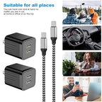 iPhone 17e 16 15 Fast Charger,i Phone Charger Fast Charging 2Pack Dual Port USB Wall Chargers Block Adapter Plug 10FT Braided Woven Cable Long Cord for iPhone 17/17 Air/16e/16 Pro/15 Pro/15 Plus/iPad