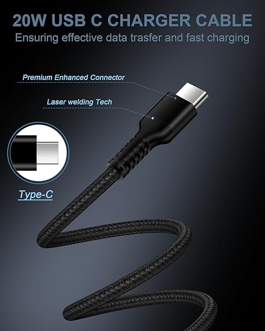 Haoano iPhone 17e 17 Carplay Charger Cable Fast Charging, USBC to USBC Cable for iPhone 17 Pro Max 16 16e 15 Plus, C to C Cord Auto Car Play Charger Android Power USB-C Wire 6 Ft