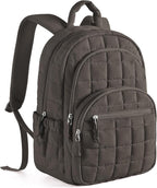 BAGSMART College Laptop Backpack, Travel Backpack for Women, Quilted Casual Daypack, Water-Resistant Bookbag for 15.6 Inch Laptop, Dim Gray