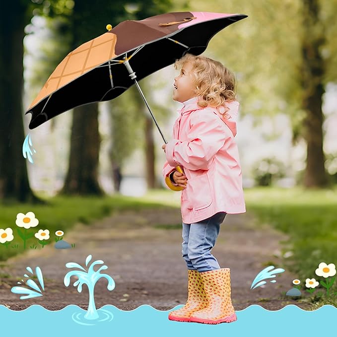 ALAZA Kids Umbrella for Girls Boys UPF 50+ Anti-UV Umbrella for Rain and Sun Age 3-8