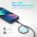 iPhone Charger Apple MFi Certified 3pack 10FT Long Lightning Cable Fast Charging High Speed Data Sync USB Cable Compatible iPhone 14/13/12/11 Pro Max/XS MAX/XR/XS/X/8/7 Plus and More