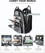 LOVEVOOK Laptop Backpack, High-Strength Tear-Resistant and Waterproof Oxford Cloth, 1.9 lbs, 30L Capacity, 17-Inch Laptop Compatible, Ergonomic Shoulder Straps, 18 Pockets