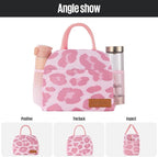 douyadady Lunch Bag Women/Men Lunch Box Women/Men (pink leopard)