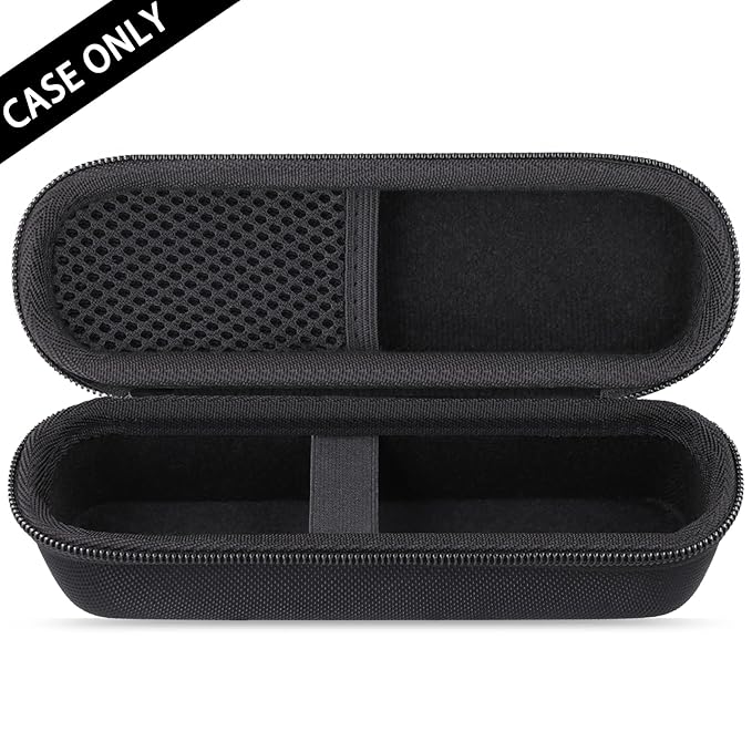 Hard Carrying Case for medicube Booster Pro 6-in-1 Real Glass Glow Beauty Massager, Shockproof EVA Storage Organizer with Mesh Pocket, Portable Travel Case, Black