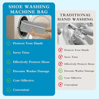 Shoe Washing Bag, Laundry Shoe Bag, Reusable Shoe Washing Bag, 360 ° Deep Cleaning,Suitable for All Shoe Types, With Self-Locking Zipper, 2-pack (Grey)