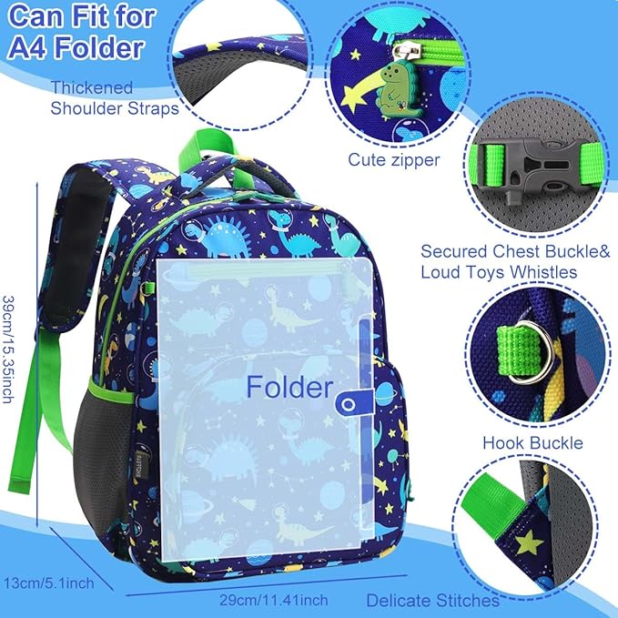 RHCPFOVR Boys Backpack for Elementary School, Backpack for Girls 5-8, Lightweight Kids Backpacks