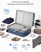 Checked Luggage with Spinner Wheels, 8010S Aluminum Frame Zipperless Polycarbonate Hard Shell Suitcase (ZX-Core, Silver, 24 Inch)