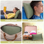 Kigley 12 Pack Mini Pillows for Daycare 9.1 x 13.8'' Small Travel Pillow Bulk Soft Breathable Cotton Pillow for Nap Travel Pet Neck Lumbar Purse Insert (Olive Green)