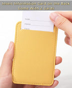 3 Pack Luggage Tags - Quick Install, Privacy Protection, Airplane Travel Essentials for Suitcases, Durable Leather - Lichee Yellow