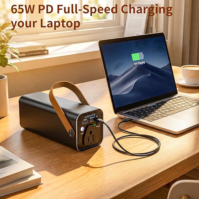 Portable Laptop Power Bank with 120W AC Outlet, 65W PD Fast Charging, 31200mAh/116Wh Portable Laptop Charger for Laptops, Tablets and Smartphones
