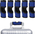 uxcell 5 Pcs Luggage Handle Wrap, Hollow Neoprene Handbag Grip Cover Protector Luggage Identifiers Suitcase Handle Wraps for Luggage Suitcase Travel Bags, Dark Blue