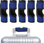 uxcell 5 Pcs Luggage Handle Wrap, Hollow Neoprene Handbag Grip Cover Protector Luggage Identifiers Suitcase Handle Wraps for Luggage Suitcase Travel Bags, Dark Blue