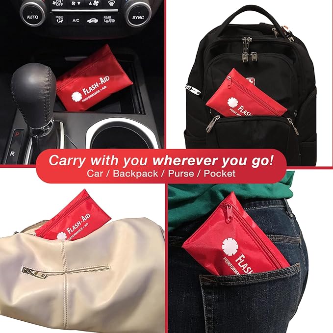 Mini First Aid Kits – 2-Pack Compact Travel IFAKs for Emergency Preparedness, Hiking, Camping, Road Trips, School, and Everyday Use – Portable, Lightweight, and Reusable First Aid Supplies in Pouch