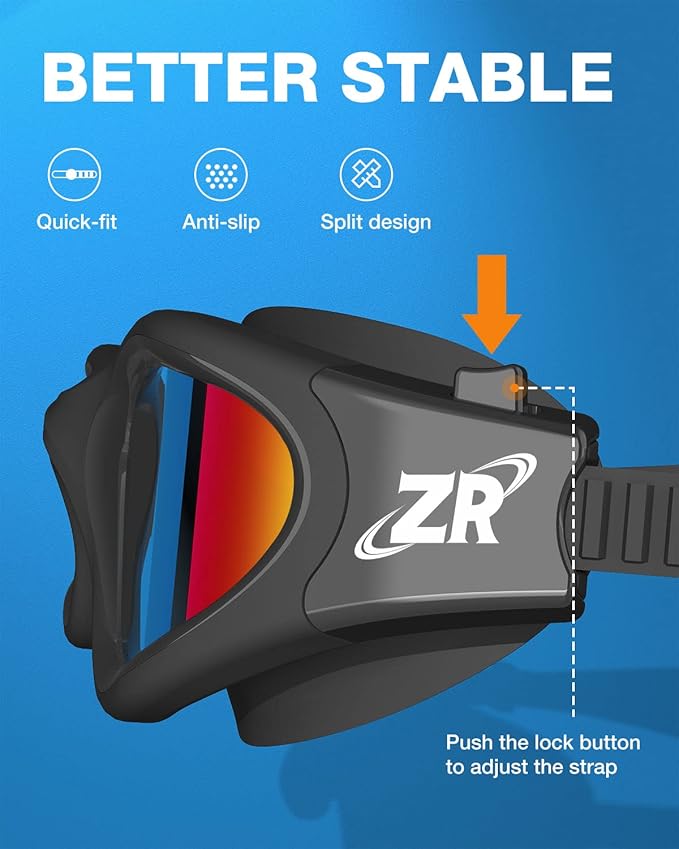 ZIONOR Swim Goggles, Upgraded G1 Polarized Swimming Goggles Anti-Fog for Adult Men Women