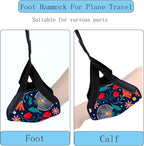 Airplane Foot Hammmock for Plane Travel Accessories Ajustable Foot Rest for Airplane Gadgets,Travel Essentials for Flight Plane,Office,Desk (Dandelion)
